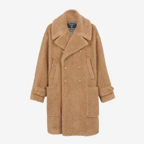Elegant Long Double-Breasted Buttoned Coat by Balmain - Timeless Luxury Outerwear