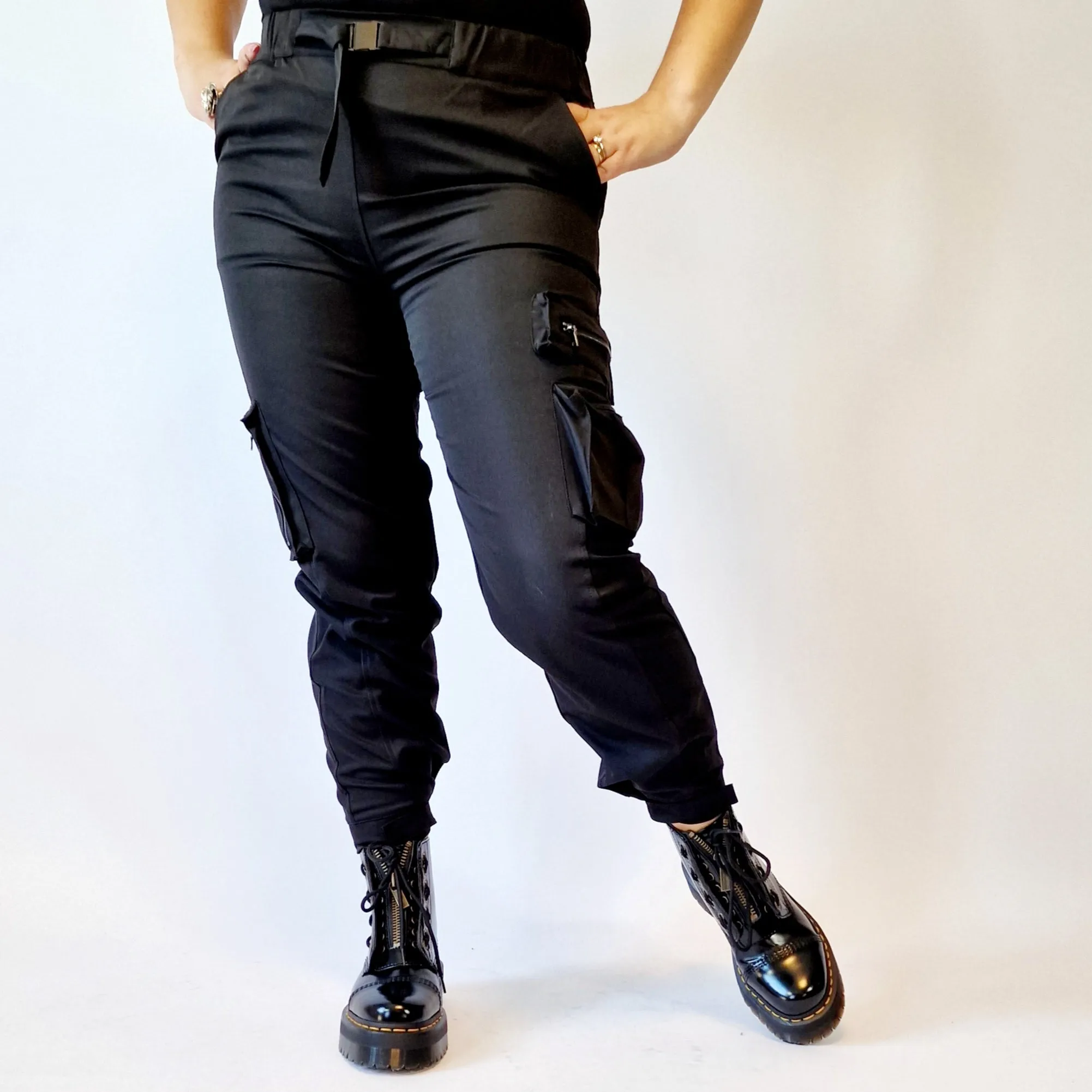 Simple Moderne Street Punk Cargo Style Trousers